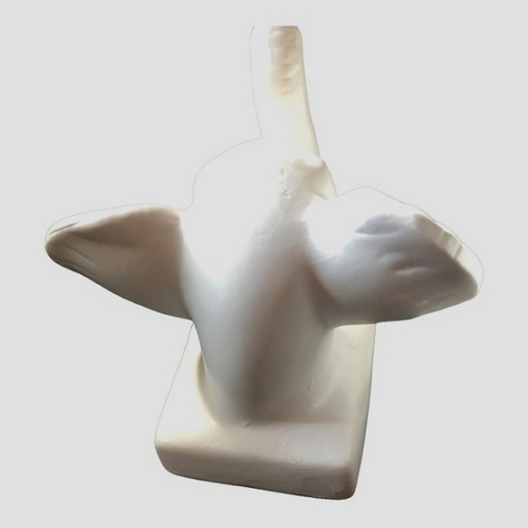 2 ceramic Elephant head decor stand in white &‎ black new - Picture 6 of 8